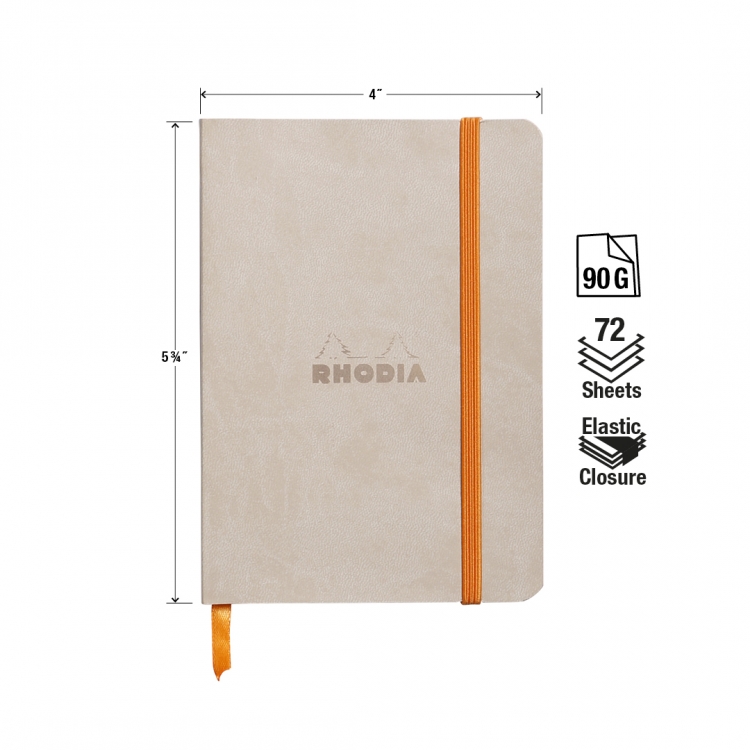 117305C, 117355C Rhodiarama Softcover Notebooks - Measurements
