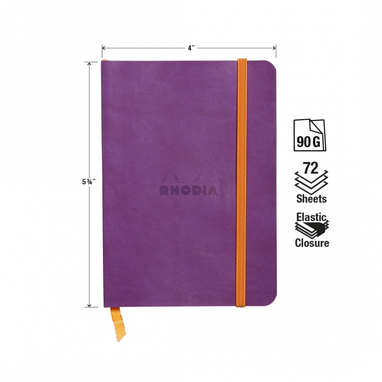 117310C, 117360C Rhodiarama Softcover Notebooks - Measurements