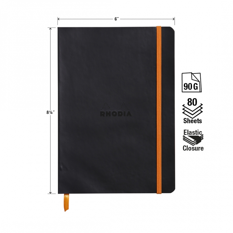 117402C, 117452C Rhodiarama Softcover Notebooks - Measurements