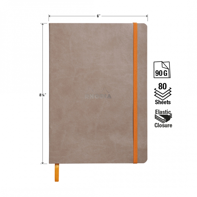 117404C, 117454C Rhodiarama Softcover Notebooks - Measurements