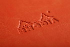 Rhodia Rhodiarama Hardcover Notebooks - Tangerine Detail