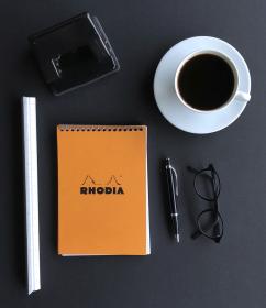Rhodia_Wirebound_Notepad_Orange_Desk_1