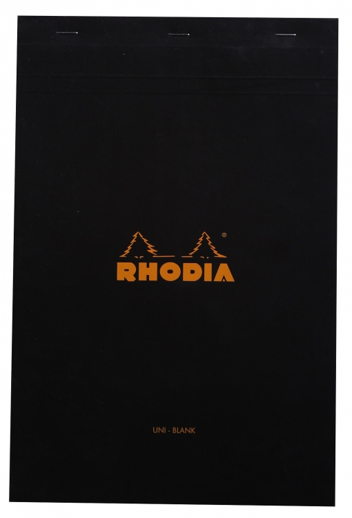 190009C Rhodia Staplebound Notepad - Black