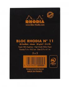 112009 Rhodia Staplebound Notepad - Black