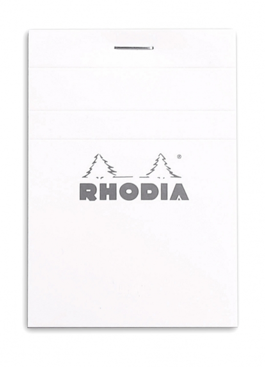11201C Rhodia Staplebound Notepad - White