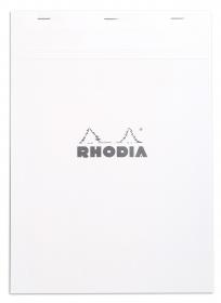 18201C Rhodia Staplebound Notepad - White
