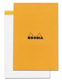 19200C Rhodia Classic Orange Notepads - Graph 8 ¼ x 12 ½
