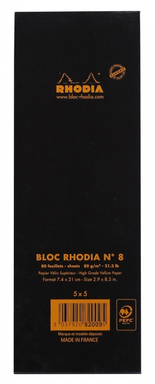 82009C Rhodia Staplebound Notepad - Black