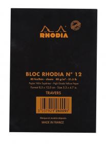 126009C Rhodia Staplebound Notepad - Black