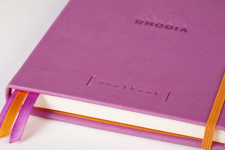 118781C Rhodia Hardcover Goalbook Lilac Detail