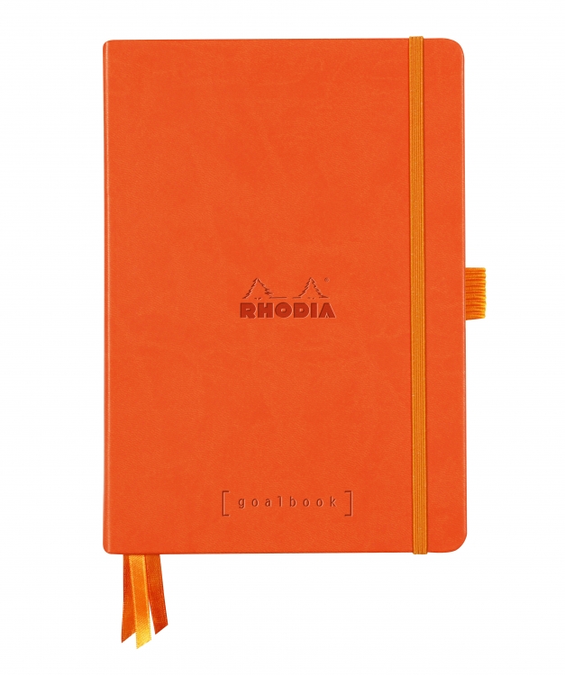 1187/84 Rhodia Hardcover Goalbook Tangerine