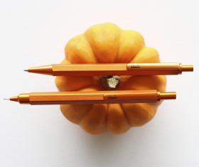 9388C_9398C_Script Ballpoint Pen & Mechanical Pencil Orange_lifestyle 2