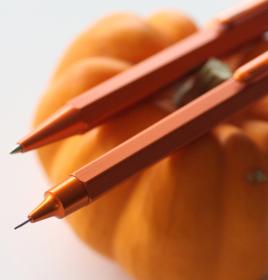 9388C_9398C_Script Ballpoint Pen & Mechanical Pencil Orange_lifestyle 1