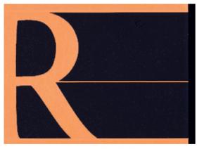 r by rhodia logo black