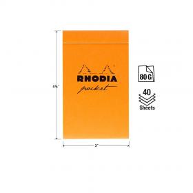 8558 Rhodia Pocket Notepads - Measurements