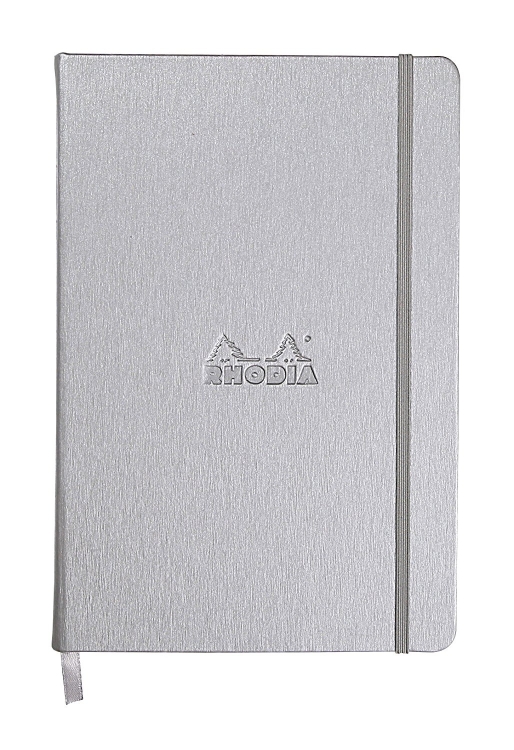 118607C Rhodia Lined Webnotebook - Silver