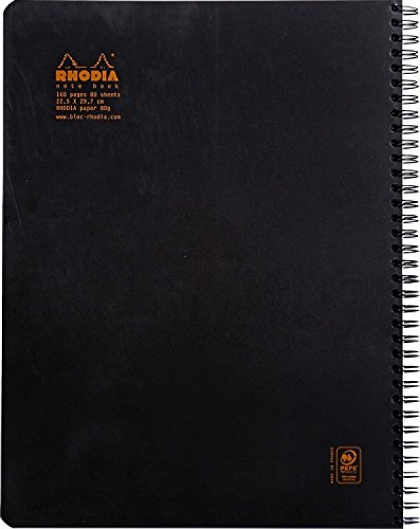 193009C Rhodia Wirebound Notebooks - Black