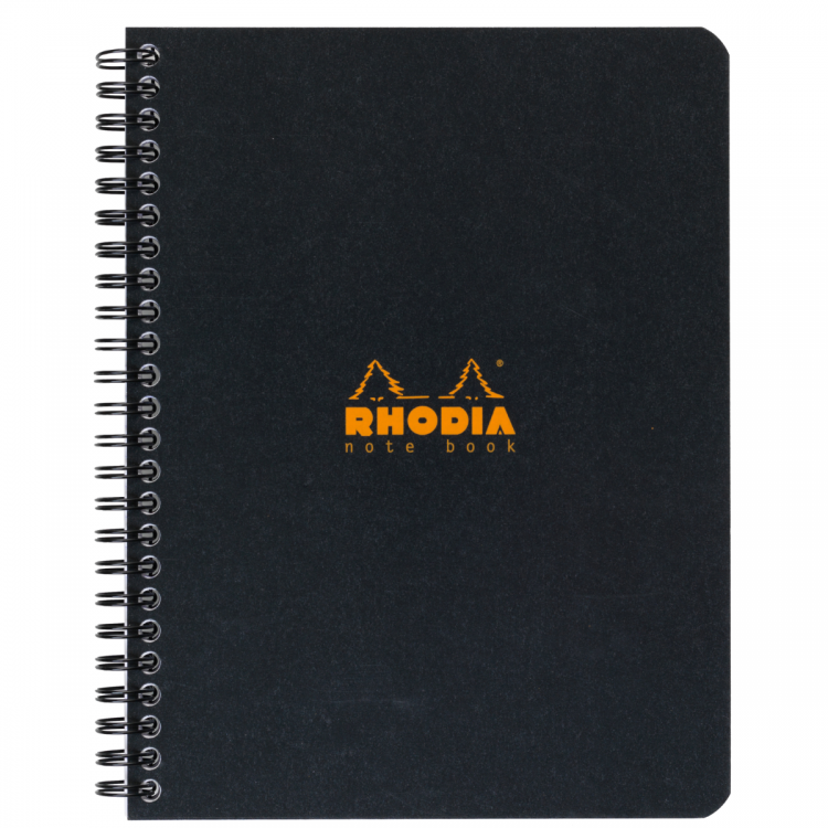 193469C_Classic Wirebound Notebook Black Lined 6x8.25_front