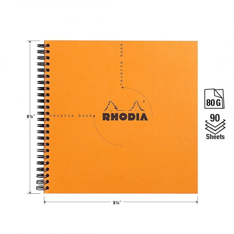 193608C Rhodia Reverse Books & Dot Books Front - Measurements