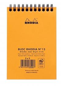 13500 Rhodia Wirebound Notepad - Orange