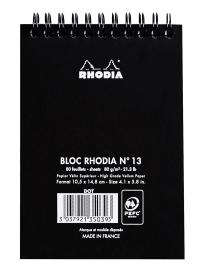135039C Rhodia Wirebound Notepad - Black