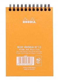 13503 Rhodia Wirebound Notepad - Orange