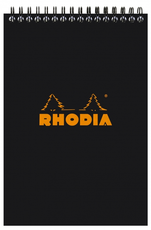 165009C Rhodia Wirebound Notepad - Black