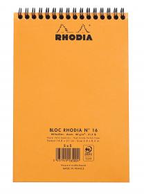 16500 Rhodia Wirebound Notepad - Orange