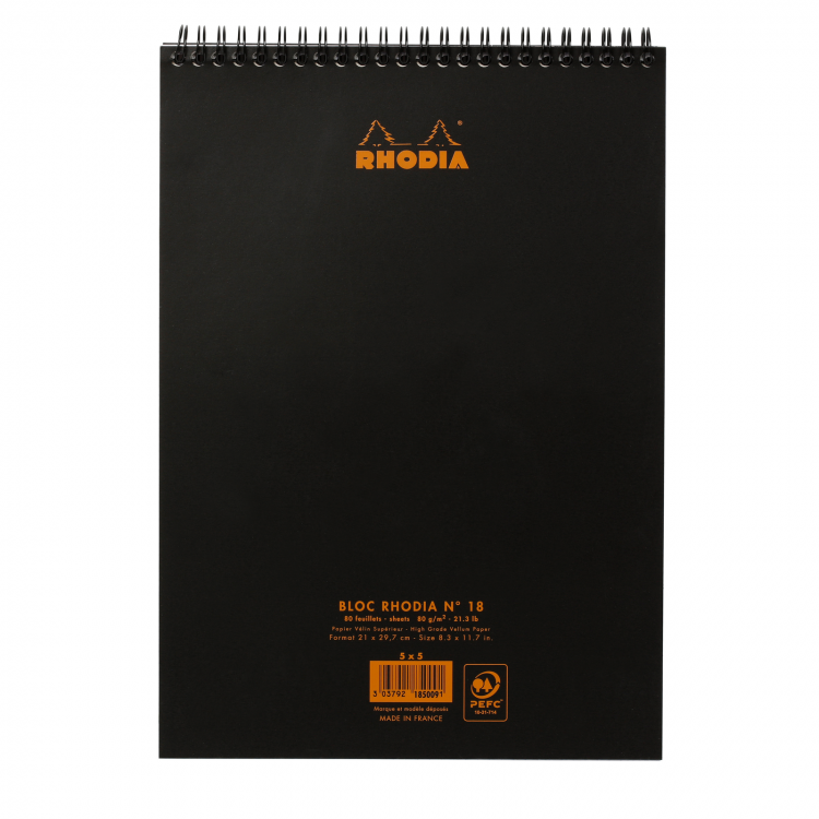 185009C_Wirebound Notepad Graph Black 8.25x11.75_back