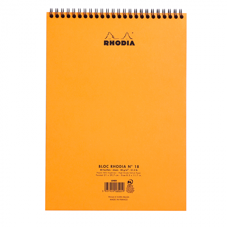 18500C_Wirebound Notepad Graph Orange 8.25x11.75_back