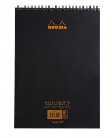 185019C Rhodia Wirebound Notepad - Black
