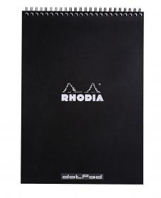 185039C Rhodia Wirebound Notepad - Black