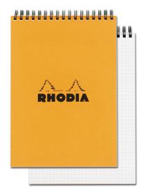 16500 Rhodia Wirebound Orange Notepads - 6 x 8 1/4